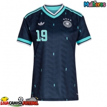 Camisa de Futebol Alemanha Leroy Sane #19 Equipamento Secundário Mulheres Mundo 2026 Manga Curta